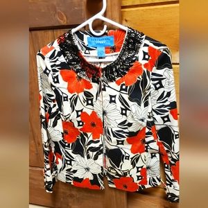 Doncaster high quality ladies Large jacket with beautiful beading around collar